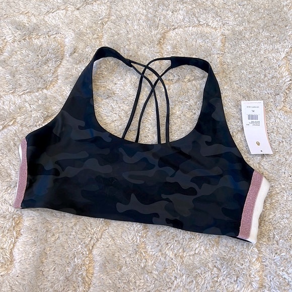 Spiritual Gangster Other - Spiritual Gangster Studio Eco Jersey Sports Bra in Black Camo